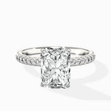 Classic Pave Solitaire Engagement Ring
