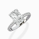 Classic Pave Solitaire Engagement Ring