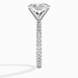 Classic Pave Solitaire Engagement Ring