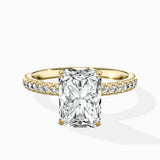 Classic Pave Solitaire Engagement Ring