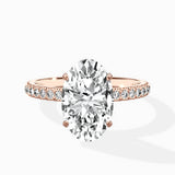 Classic Pave Solitaire Engagement Ring