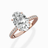 Classic Pave Solitaire Engagement Ring