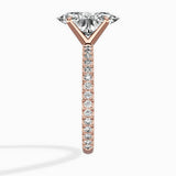 Classic Pave Solitaire Engagement Ring