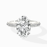 Classic Pave Solitaire Engagement Ring