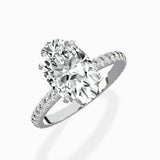 Classic Pave Solitaire Engagement Ring