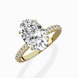 Classic Pave Solitaire Engagement Ring