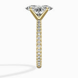 Classic Pave Solitaire Engagement Ring