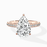 Classic Pave Solitaire Engagement Ring