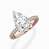Classic Pave Solitaire Engagement Ring