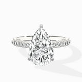 Classic Pave Solitaire Engagement Ring