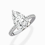 Classic Pave Solitaire Engagement Ring