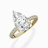 Classic Pave Solitaire Engagement Ring