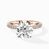 Classic Pave Solitaire Engagement Ring