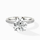 Classic Pave Solitaire Engagement Ring