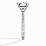 Classic Pave Solitaire Engagement Ring