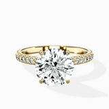Classic Pave Solitaire Engagement Ring