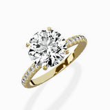 Classic Pave Solitaire Engagement Ring