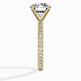 Classic Pave Solitaire Engagement Ring