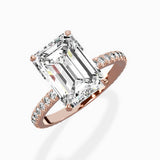 Classic Pave Solitaire Engagement Ring