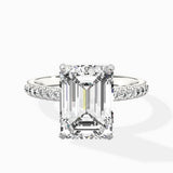 Classic Pave Solitaire Engagement Ring
