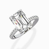 Classic Pave Solitaire Engagement Ring