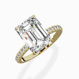 Classic Pave Solitaire Engagement Ring