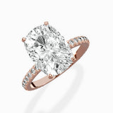 Classic Pave Solitaire Engagement Ring
