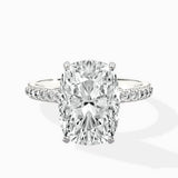 Classic Pave Solitaire Engagement Ring