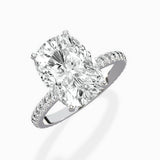 Classic Pave Solitaire Engagement Ring