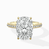 Classic Pave Solitaire Engagement Ring
