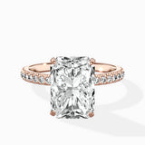 Classic Pave Solitaire Engagement Ring