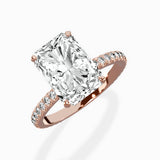 Classic Pave Solitaire Engagement Ring