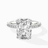 Classic Pave Solitaire Engagement Ring