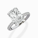 Classic Pave Solitaire Engagement Ring