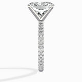 Classic Pave Solitaire Engagement Ring