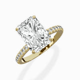 Classic Pave Solitaire Engagement Ring