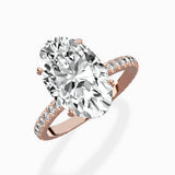 Classic Pave Solitaire Engagement Ring
