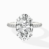Classic Pave Solitaire Engagement Ring