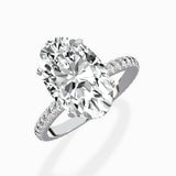 Classic Pave Solitaire Engagement Ring