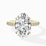 Classic Pave Solitaire Engagement Ring
