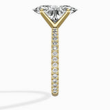 Classic Pave Solitaire Engagement Ring
