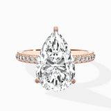 Classic Pave Solitaire Engagement Ring