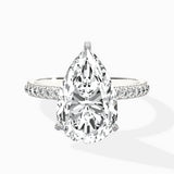 Classic Pave Solitaire Engagement Ring