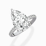 Classic Pave Solitaire Engagement Ring