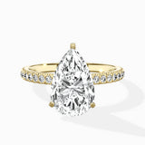 Classic Pave Solitaire Engagement Ring