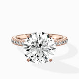 Classic Pave Solitaire Engagement Ring