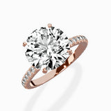 Classic Pave Solitaire Engagement Ring