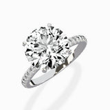 Classic Pave Solitaire Engagement Ring