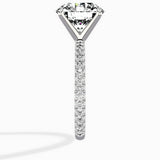 Classic Pave Solitaire Engagement Ring