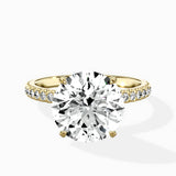 Classic Pave Solitaire Engagement Ring